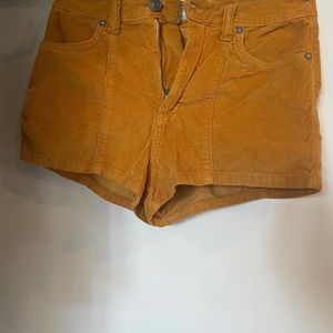 Free People corduroy orange shorts, size 25/26